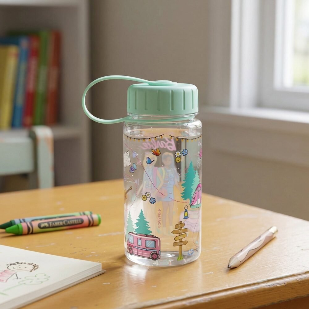 BarbieBottle-05.jpg Kids Printed Water Bottle – Leakproof & Lightweight for Daily Use