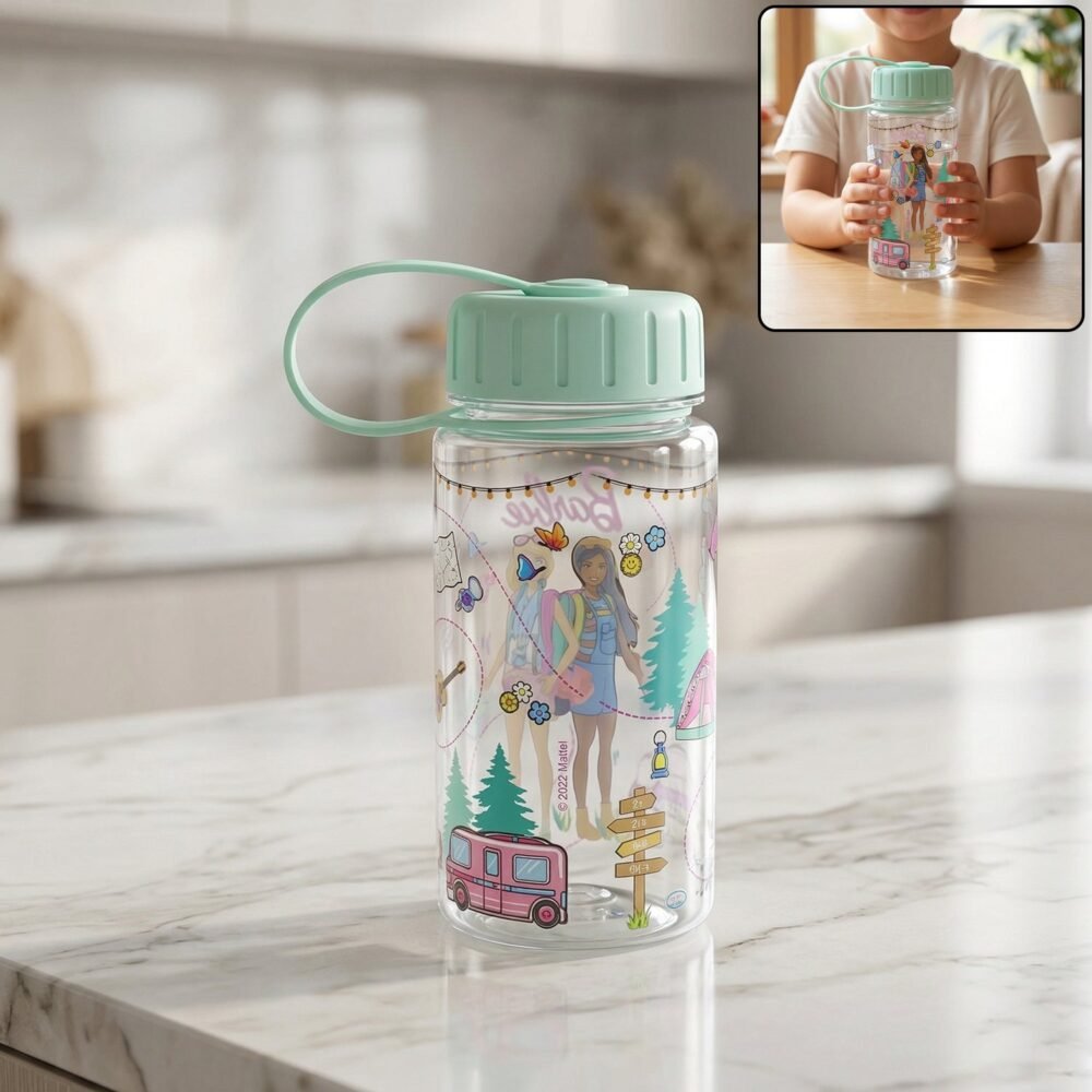 BarbieBottle-WOSKU-01.jpg Kids Printed Water Bottle – Leakproof & Lightweight for Daily Use