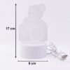 3D Teddy Bear Night Lamp – Captivating Heart Illusion for Kids and Home