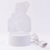 3D Teddy Bear Night Lamp – Captivating Heart Illusion for Kids and Home