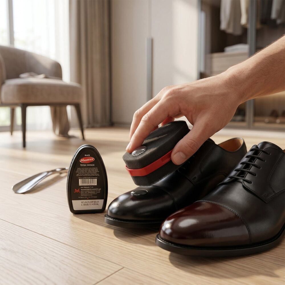 Black Shoe Shiner – Instant Gloss & Easy Portable Care