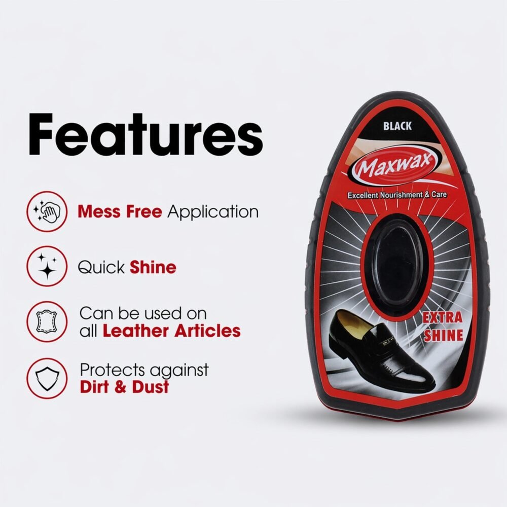 Black Shoe Shiner – Instant Gloss & Easy Portable Care