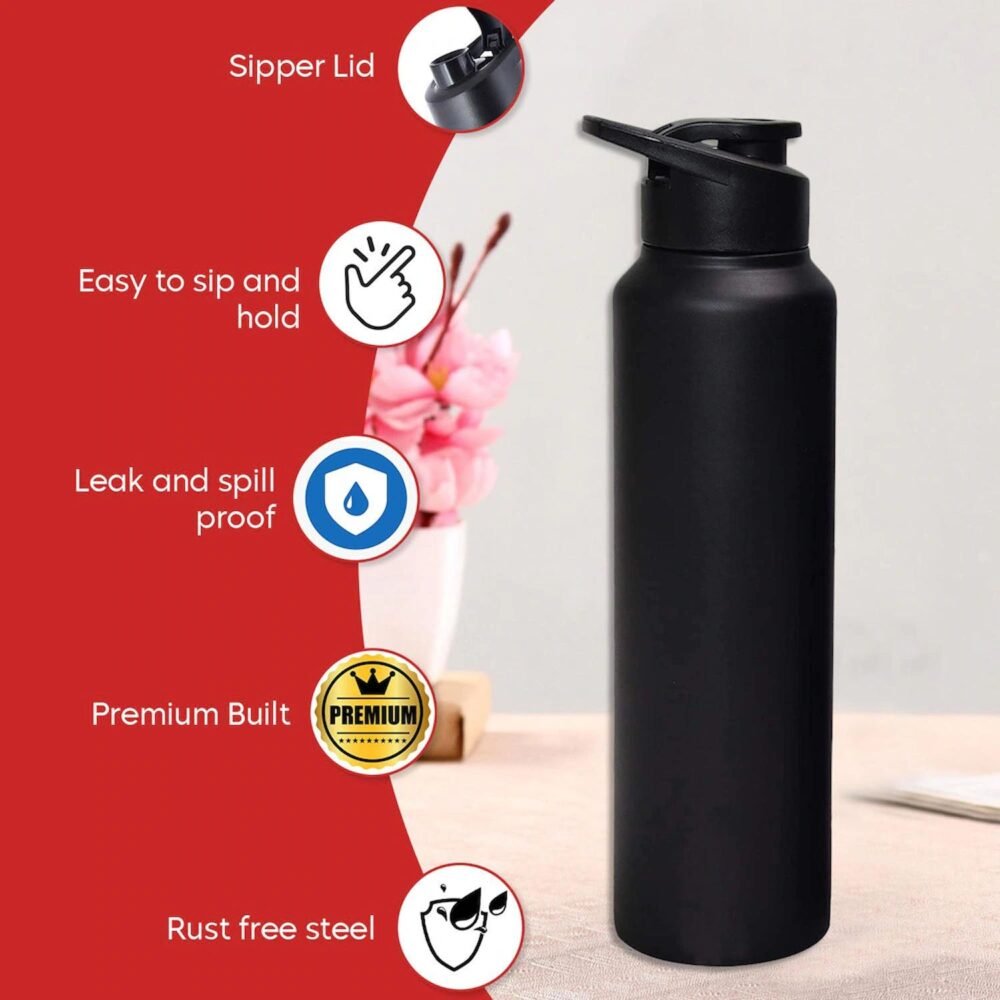 Sports Water Bottle 1000ml – Leak-Resistant Flip-Top Stainless Steel