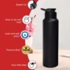 Sports Water Bottle 1000ml – Leak-Resistant Flip-Top Stainless Steel