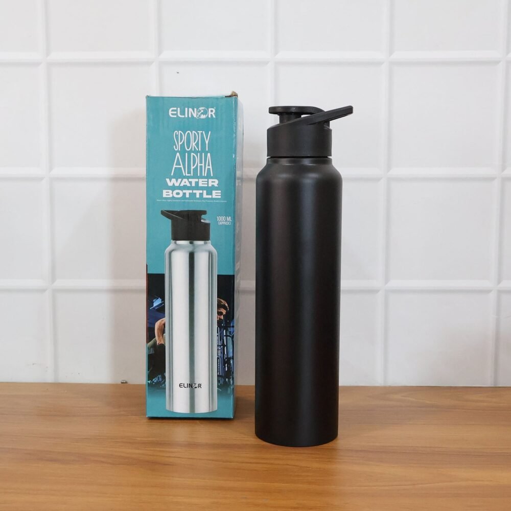 Sports Water Bottle 1000ml – Leak-Resistant Flip-Top Stainless Steel