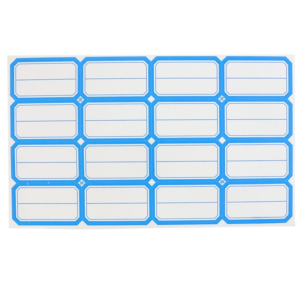 BlueSingleSticker-04.jpg Self-Adhesive Label Stickers – Durable Rectangular Sheets for Organizing