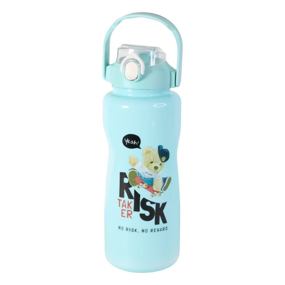 Risk Taker Printed Water Bottle Set – Leakproof & Durable 3-Pc Combo