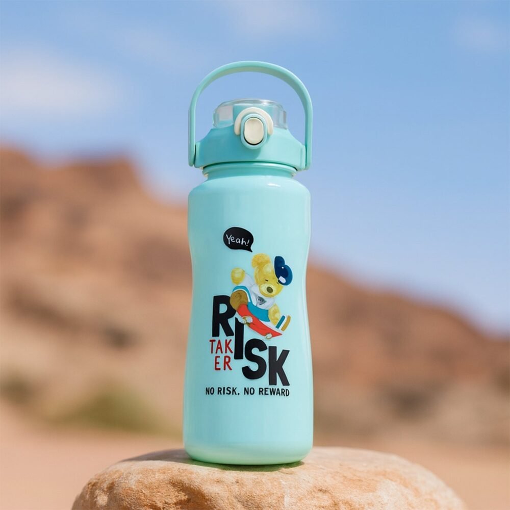 Risk Taker Printed Water Bottle Set – Leakproof & Durable 3-Pc Combo