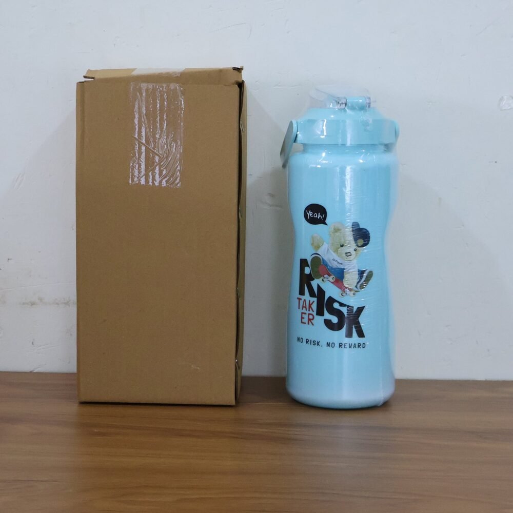 Risk Taker Printed Water Bottle Set – Leakproof & Durable 3-Pc Combo