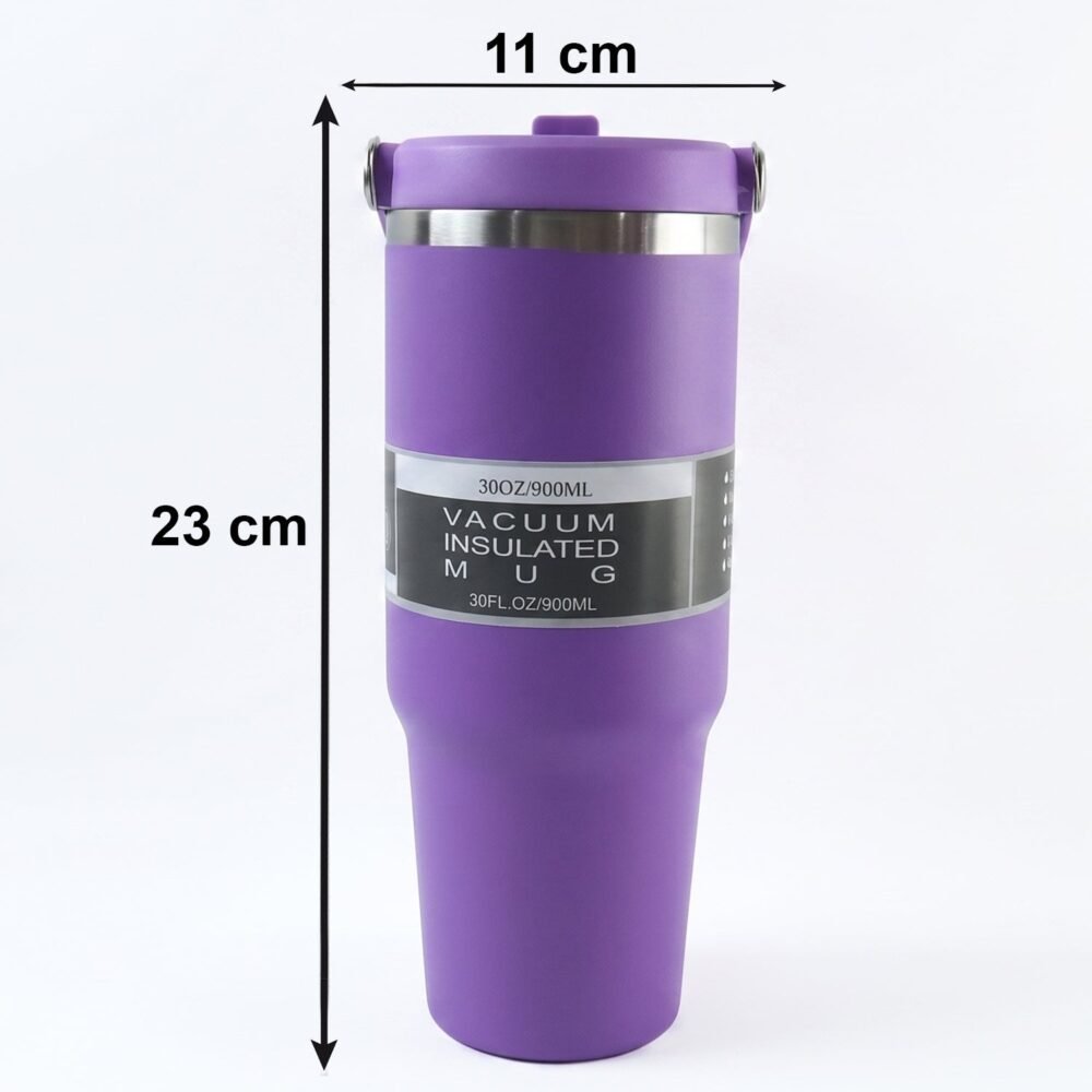 Vacuum Insulated Travel Mug – 890ML Stainless Steel Hot & Cold