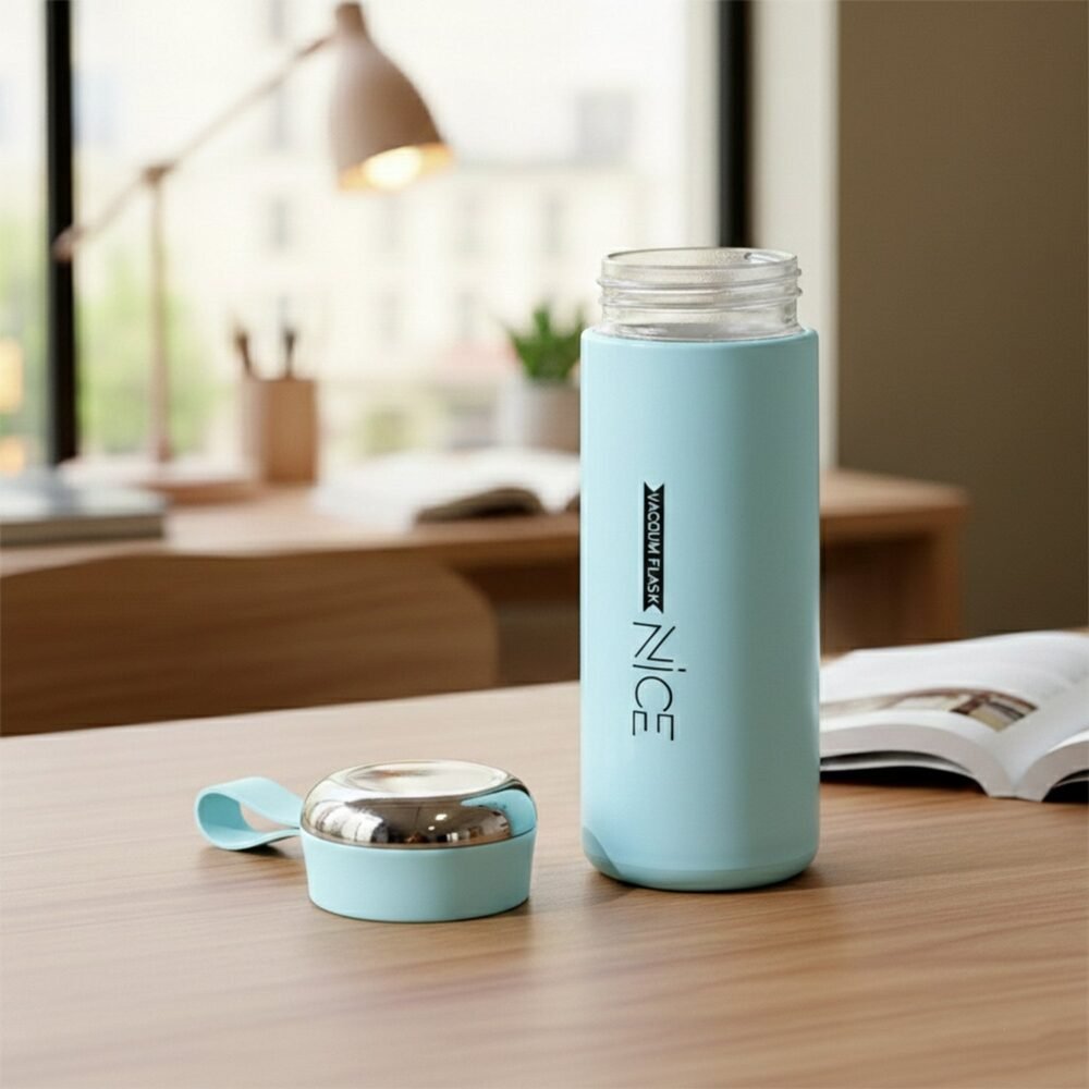 Glass Water Bottle – 400 ML Leak Proof Reusable Design