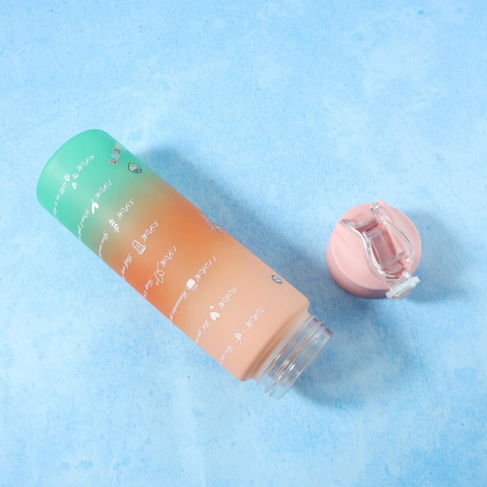 Motivational Gradient Water Bottle – 900ml Leakproof Hydration