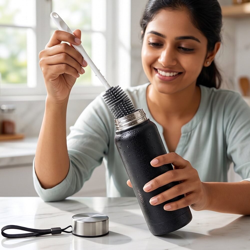 Bottleandbrushcombo-02.jpg Stainless Steel Water Bottle – Leak-Proof & Thermally Insulated for Daily Use