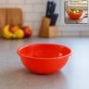 Plastic Serving Bowl 6 Inch – Durable Red Round Deep Bowl