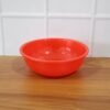 Plastic Serving Bowl 6 Inch – Durable Red Round Deep Bowl