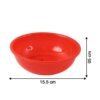 Plastic Serving Bowl 6 Inch – Durable Red Round Deep Bowl