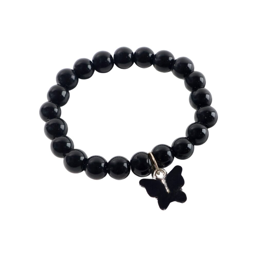 Bracelet-05_a4638f3c-6d5a-4e14-a9d5-a9a89d42fb52.jpg Beaded Bracelet with Butterfly Charm – Elegant Stretch Wristwear