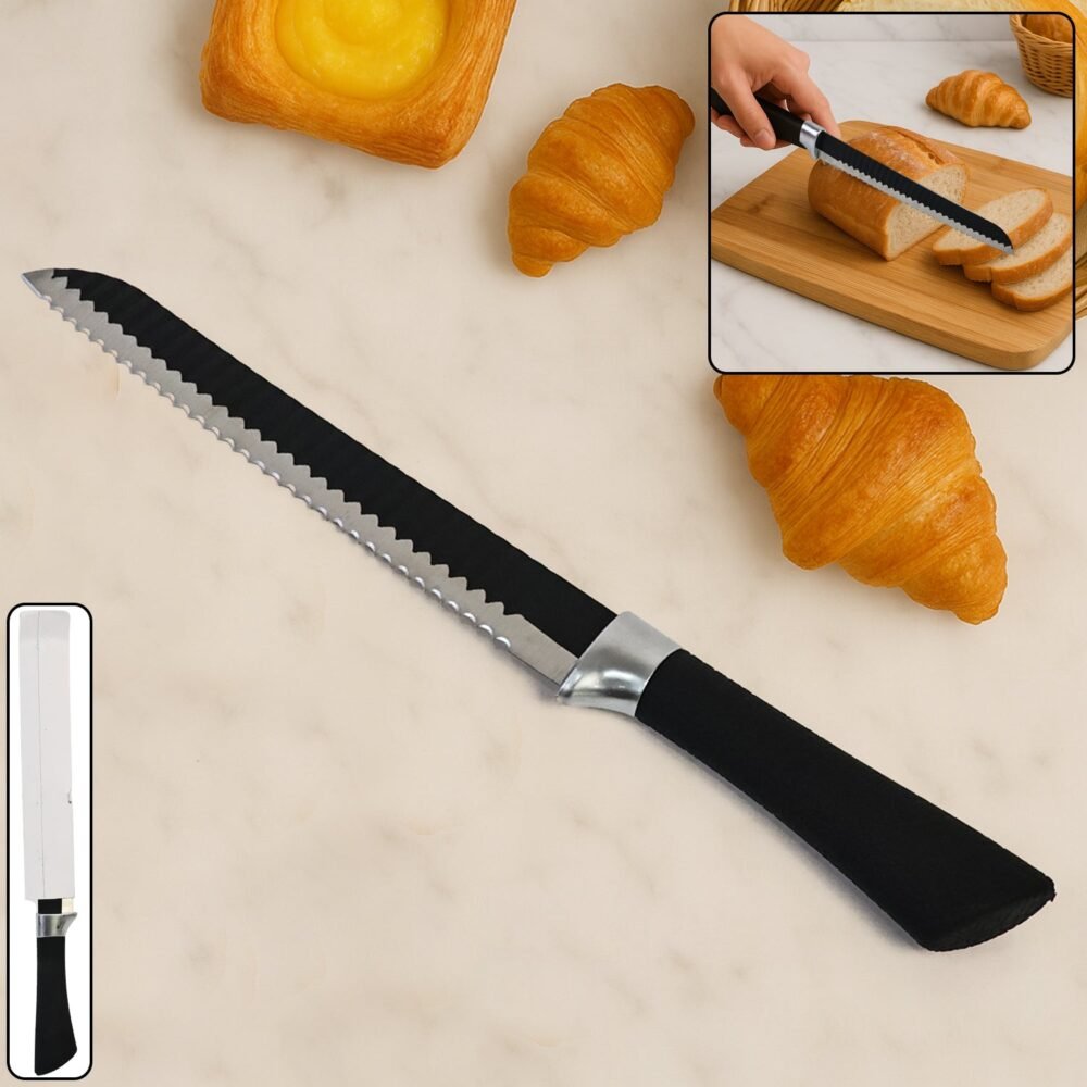 Serrated Bread Knife 32 cm – Ergonomic Grip for Smooth Slicing
