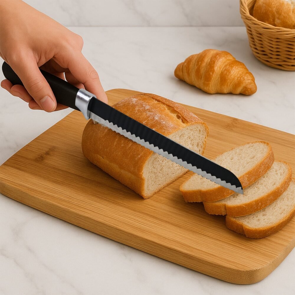 Serrated Bread Knife 32 cm – Ergonomic Grip for Smooth Slicing