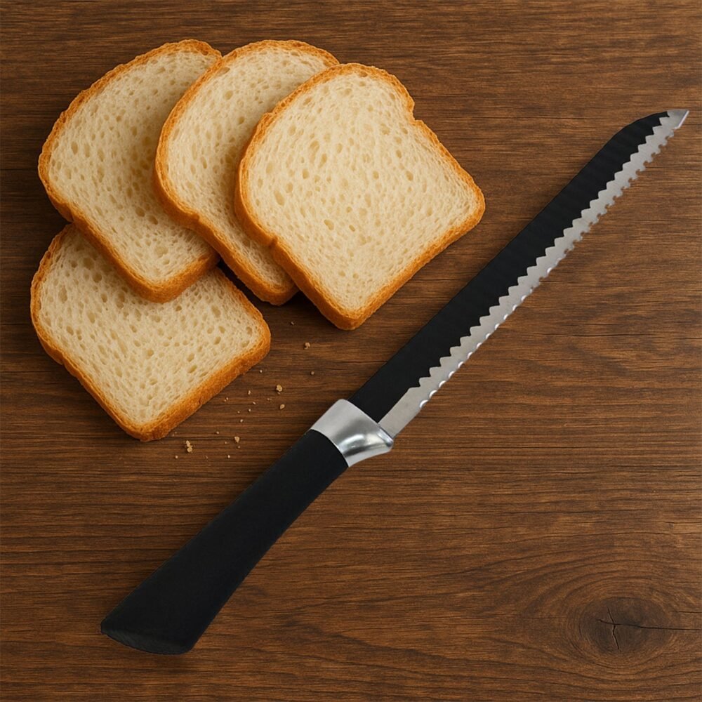 Serrated Bread Knife 32 cm – Ergonomic Grip for Smooth Slicing