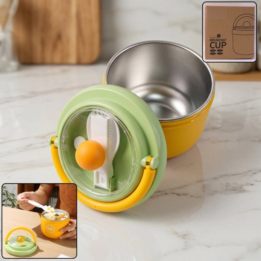 Breakfastcup-WOSKU-01.jpg Leak-Proof Stainless Steel Lunch Box – Secure & Durable Design