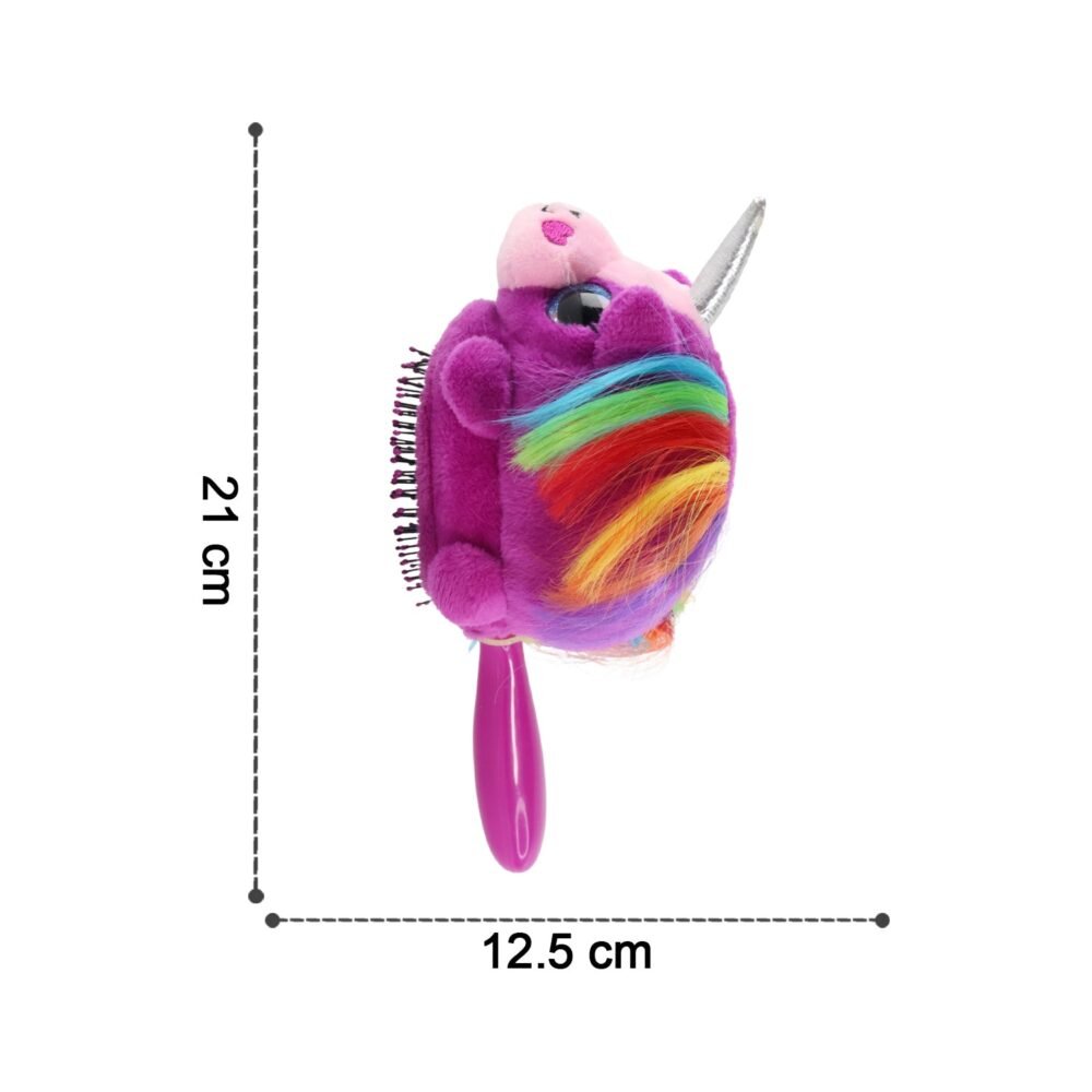 Kids Unicorn Hair Brush – Soft Detangling Plush for Gentle Grooming
