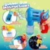 Rechargeable Bubble Gun Toy – USB Charged Automatic Bubble Blower