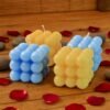 BubbleCandleCube-02.jpg Cube Candles – Colorful Decorative Wax Set of 4