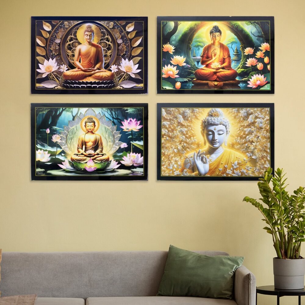 Buddha-03.jpg Lord Buddha Wall Painting – Spiritual Decor with Wooden Frame