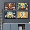 Buddha-04.jpg Lord Buddha Wall Painting – Spiritual Decor with Wooden Frame
