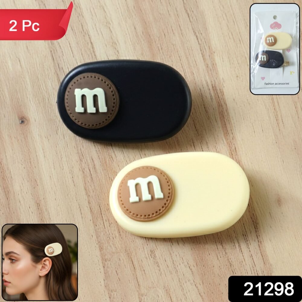 Alphabet Letter Hair Clips – Lightweight Decorative Set of 2