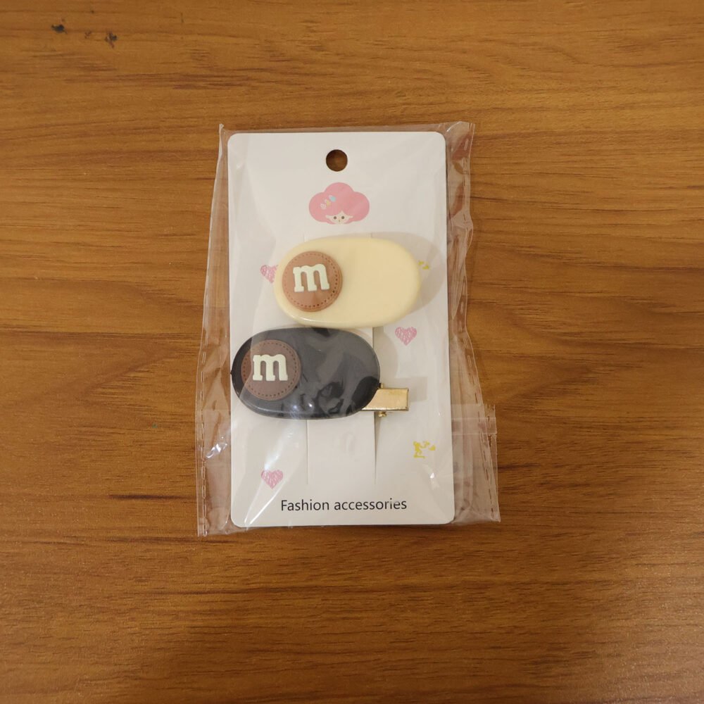 Alphabet Letter Hair Clips – Lightweight Decorative Set of 2
