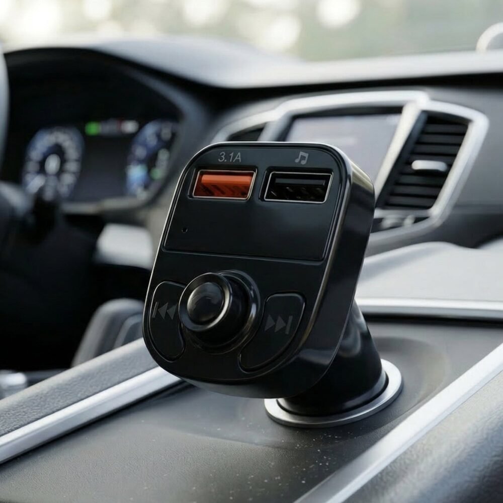 Wireless Car Charger – Dual USB Fast Charging & Handsfree Use