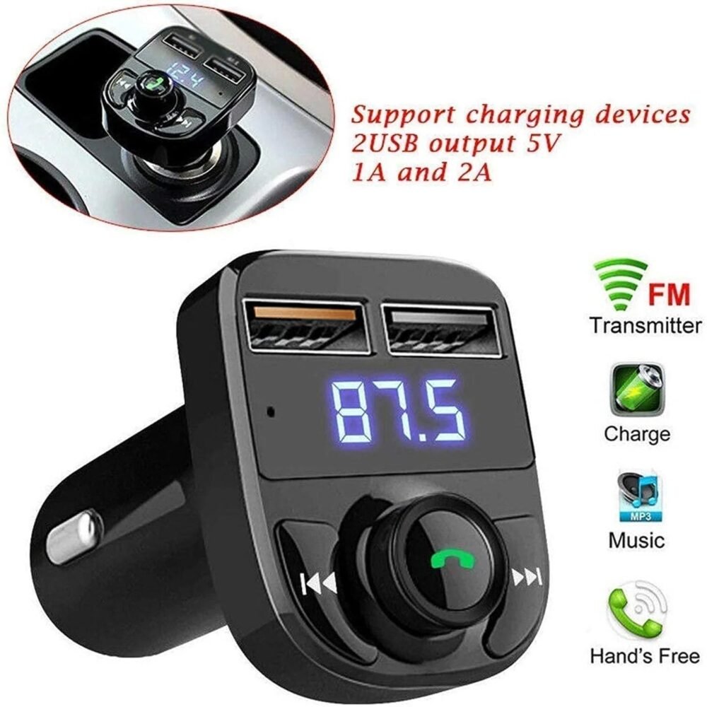 Wireless Car Charger – Dual USB Fast Charging & Handsfree Use
