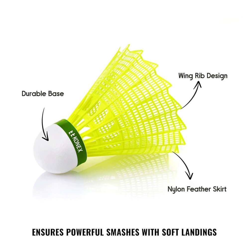 Plastic Shuttlecock – Durable & Consistent Flight (6 Pcs Set)