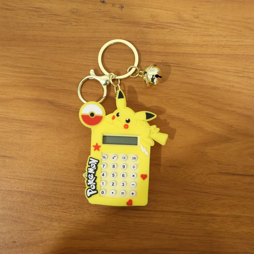 Calculator Keychain – Cute Yellow Cartoon Mini Digital Calculator