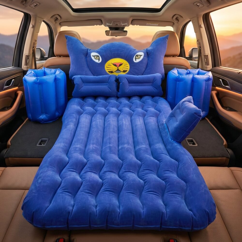 Inflatable Car Air Mattress Bed Set – Portable & Comfortable Sleep
