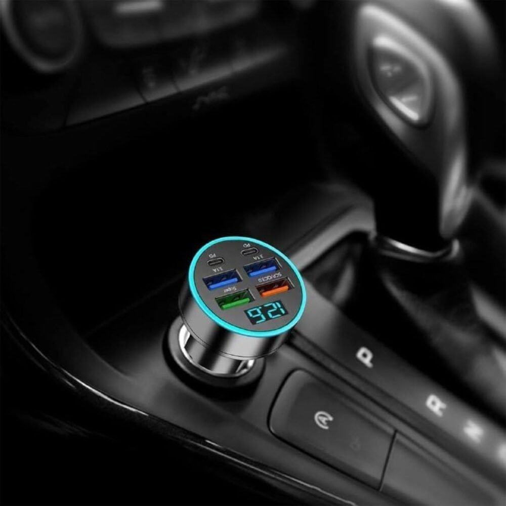CarCharger-05.jpg Multi-Port Car Charger – Fast 4 USB Ports for 12V/24V Vehicles