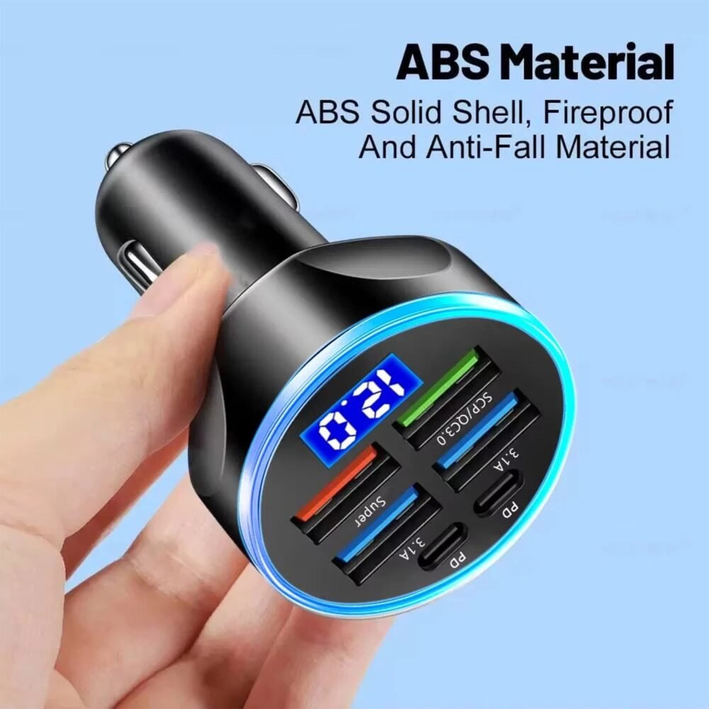 CarCharger-06.jpg Multi-Port Car Charger – Fast 4 USB Ports for 12V/24V Vehicles