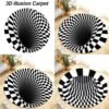 3D Optical Illusion Round Rug – Anti-Skid 60 cm Floor Mat