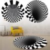 3D Optical Illusion Round Rug – Anti-Skid 60 cm Floor Mat