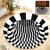 3D Optical Illusion Round Rug – Anti-Skid 60 cm Floor Mat