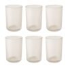 Plastic Glass Set – 6 Tall Ribbed 300ml Unbreakable Glasses