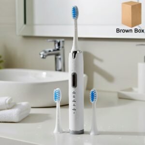 Electric Toothbrush Set – Rechargeable Sonic Cleaner with 3 Brush Heads