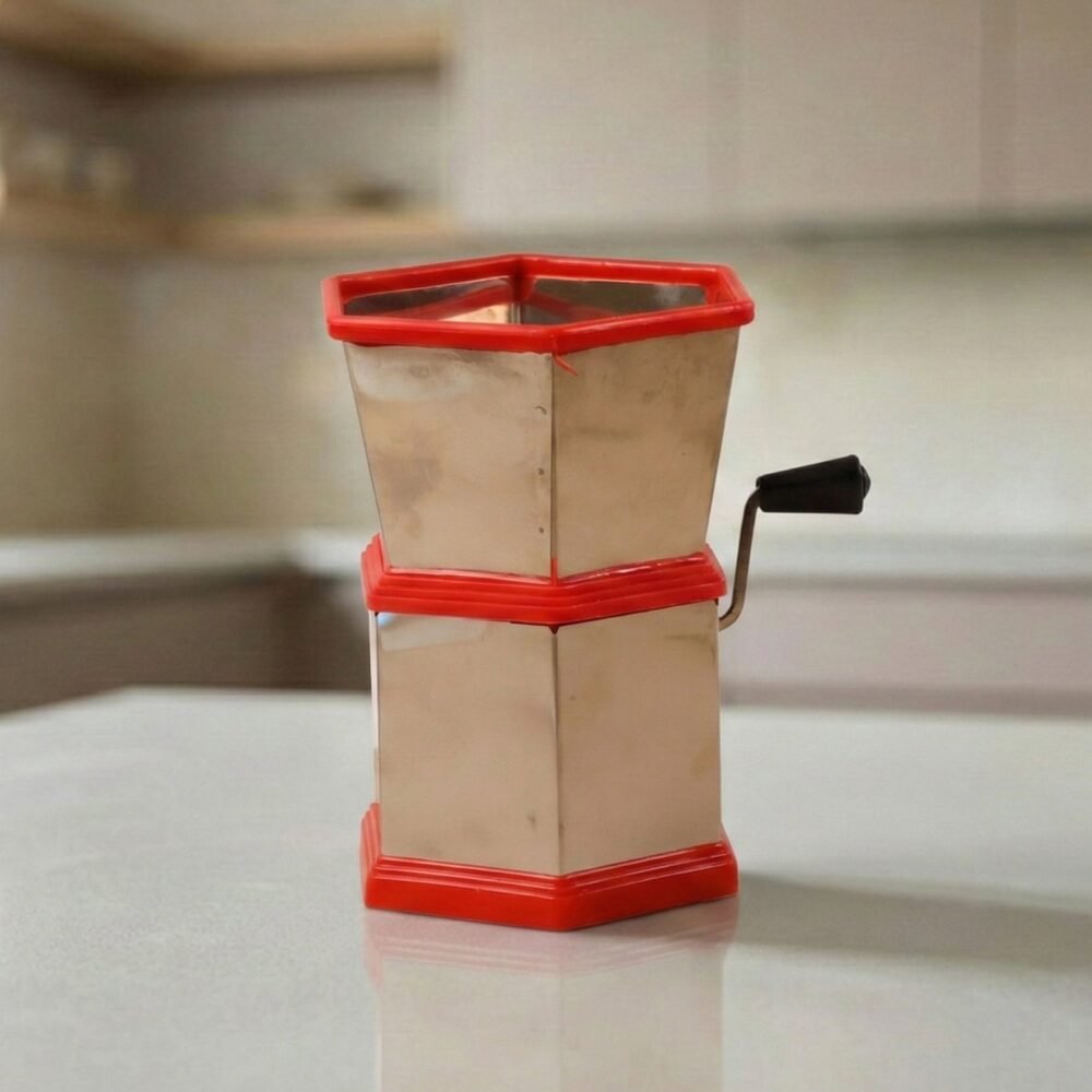 Chilli Cutter – Manual Hexa-Style Hand-Crank Vegetable Chopper