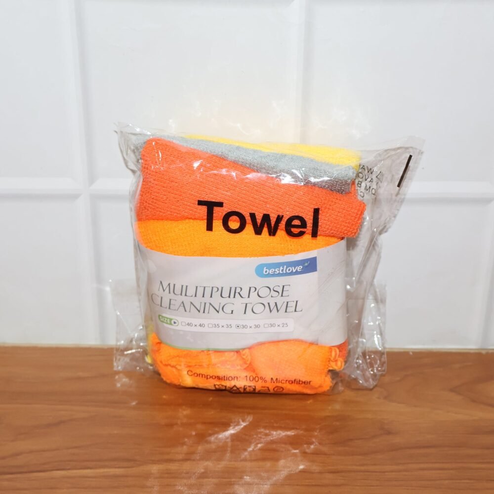 Microfiber Cleaning Cloth Set – Soft & Lint-Free 5pcs 30x30cm