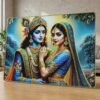 ColofulRadhaKrishna05-02.jpg Radha Krishna Wall Frame – Elegant Divine Home Decor