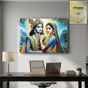 ColofulRadhaKrishna05-WOSKU-01.jpg Radha Krishna Wall Frame – Elegant Divine Home Decor