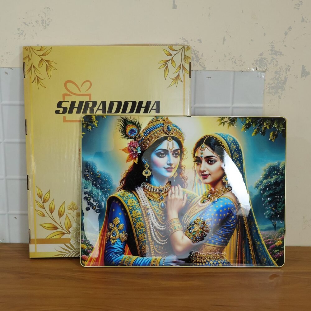 ColofulRadhaKrishna05-live.jpg Radha Krishna Wall Frame – Elegant Divine Home Decor