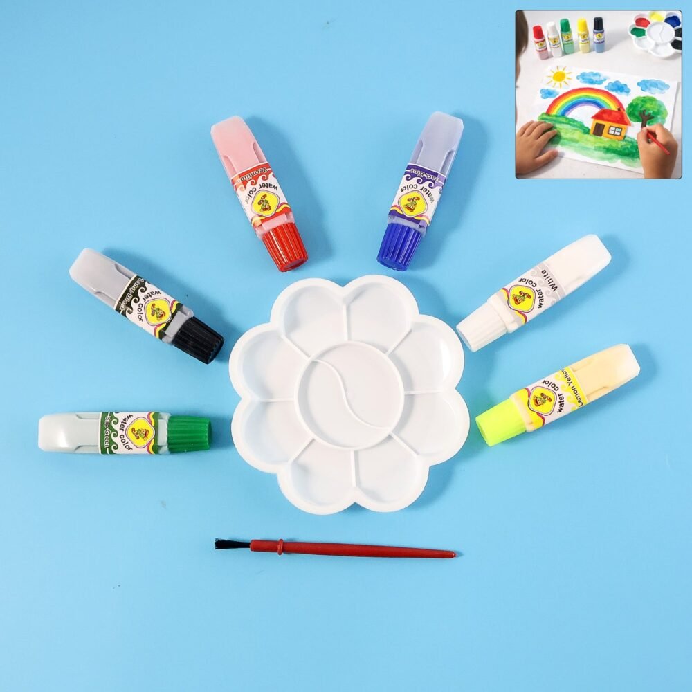 Color-kit-01.jpg Kids Water Colour Painting Set – Complete Art Kit with Brush & Palette
